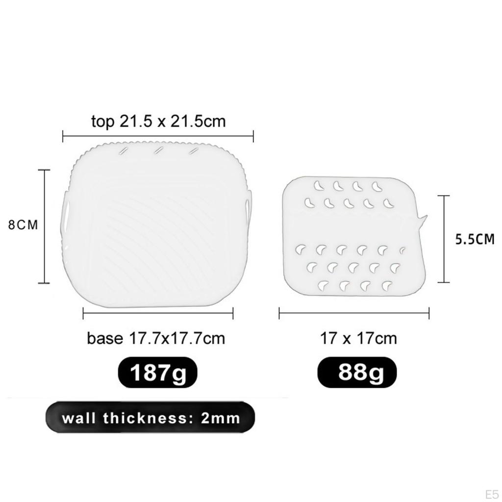 Вставка для корзины для аэрофритюрницы для любителей кулинарии, маслостойкие аксессуары, прочный квадрат