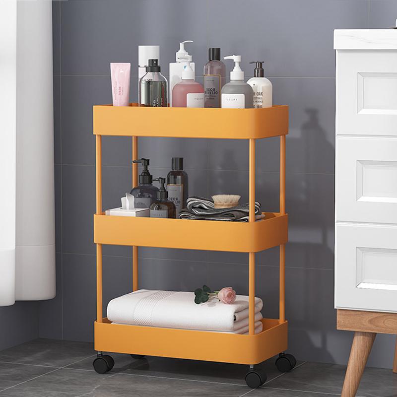 4-слойная стойка для хранения с узким зазором, тонкая тележка для хранения с колесной тележкой, полки для кухни, ванной комнаты, органайзер, мобильные стеллажи