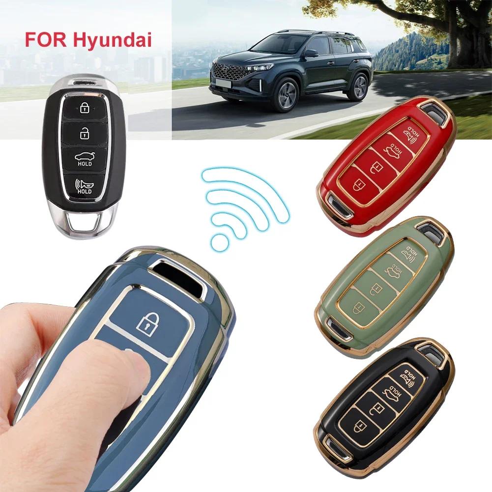 4 Buttons Car Key Case Cover Keychain for Hyundai I30 Ix35 KONA Encino Solaris Azera Grandeur Ig Accent Santa Fe Palisade
