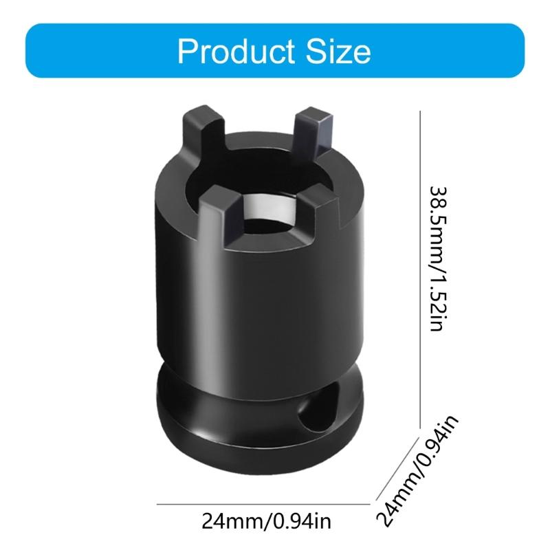 2 шт. Насадка-ключ для угловой шлифмашины, адаптер для торцевой головки 1/2 дюйма, 4-контактный приводной ключ для аккумуляторного ударного инструмента, инструмент для снятия