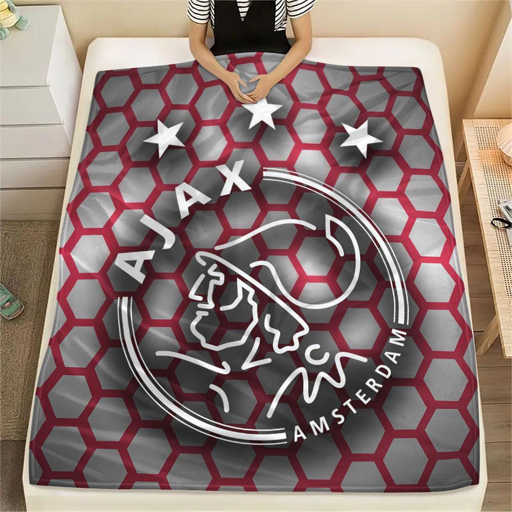 1PC AFC Ajax Patterned Flannel Blanket Suitable For All Seasons for Home Decor Warmth and Comfort Gifts Holiday Present