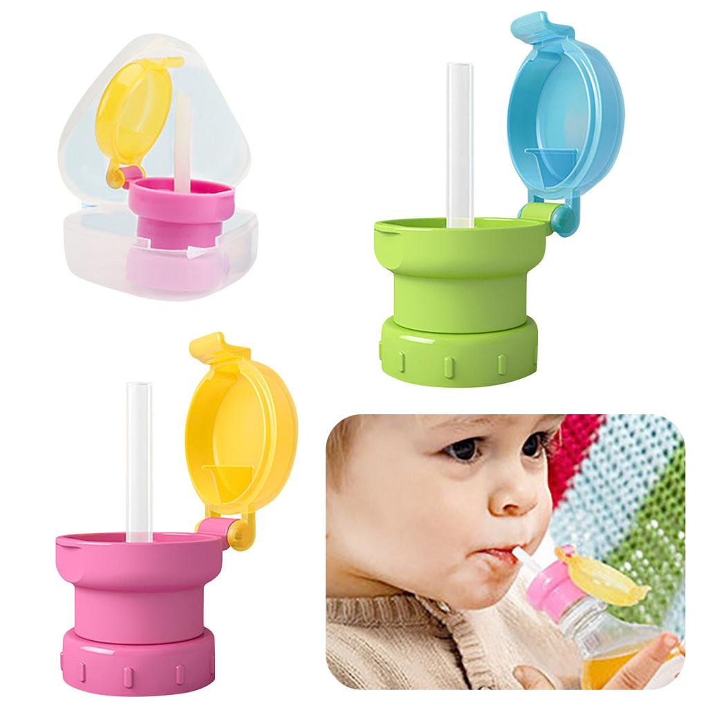 Baby Straw Cap, Children's Bottled Beverage, Overflow And Choking Straw With Adapter