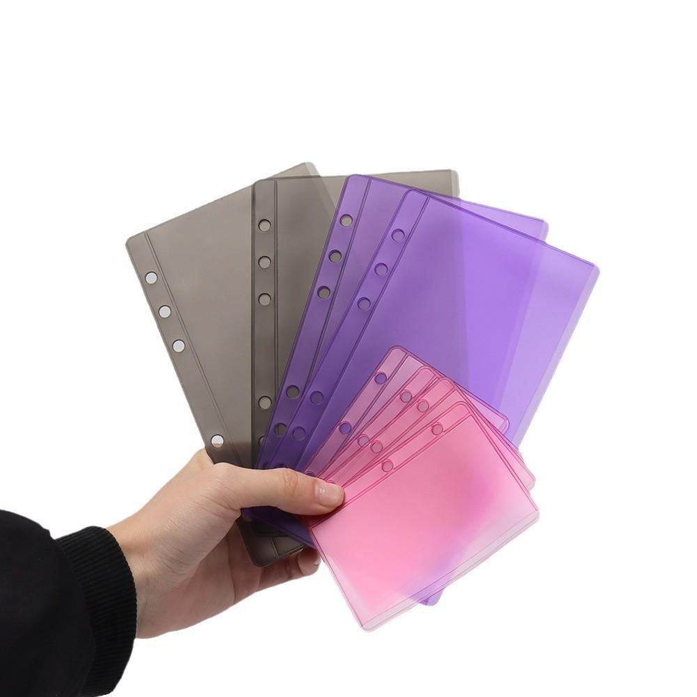 A6 Открытые карманы Цветной ПВХ Одиночный карман Папка-разделитель для loose leaf листов Водонепроницаемый ПВХ Страница-разделитель Сумка для подшивки документов