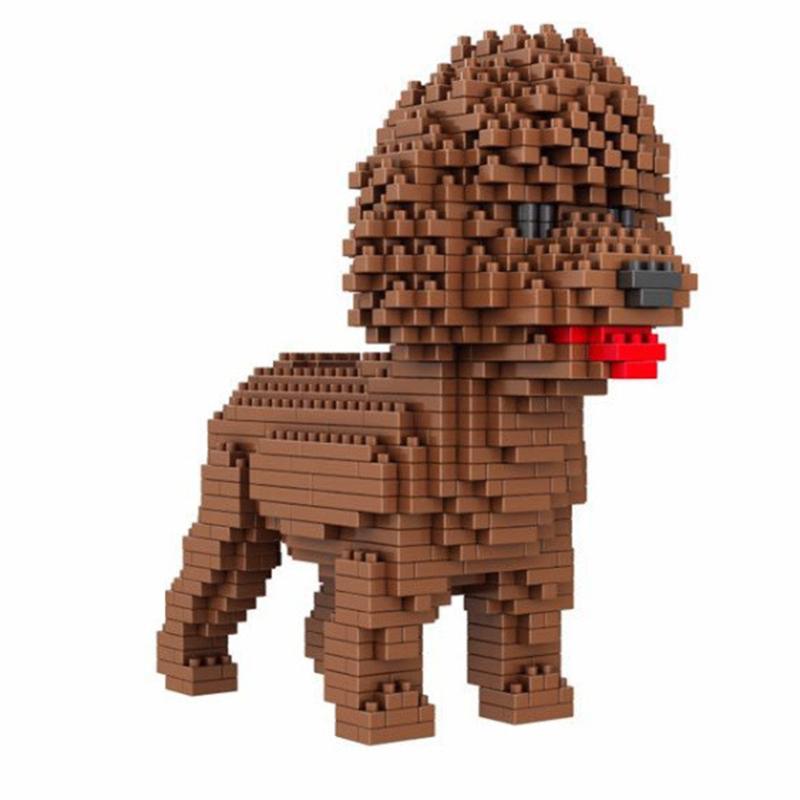 Модель собаки Мини-конструктор Игрушки Набор для детей Мальчик Девочек Взрослых Новичков Тедди Хьюз Корги Колли Pet Style Bricks