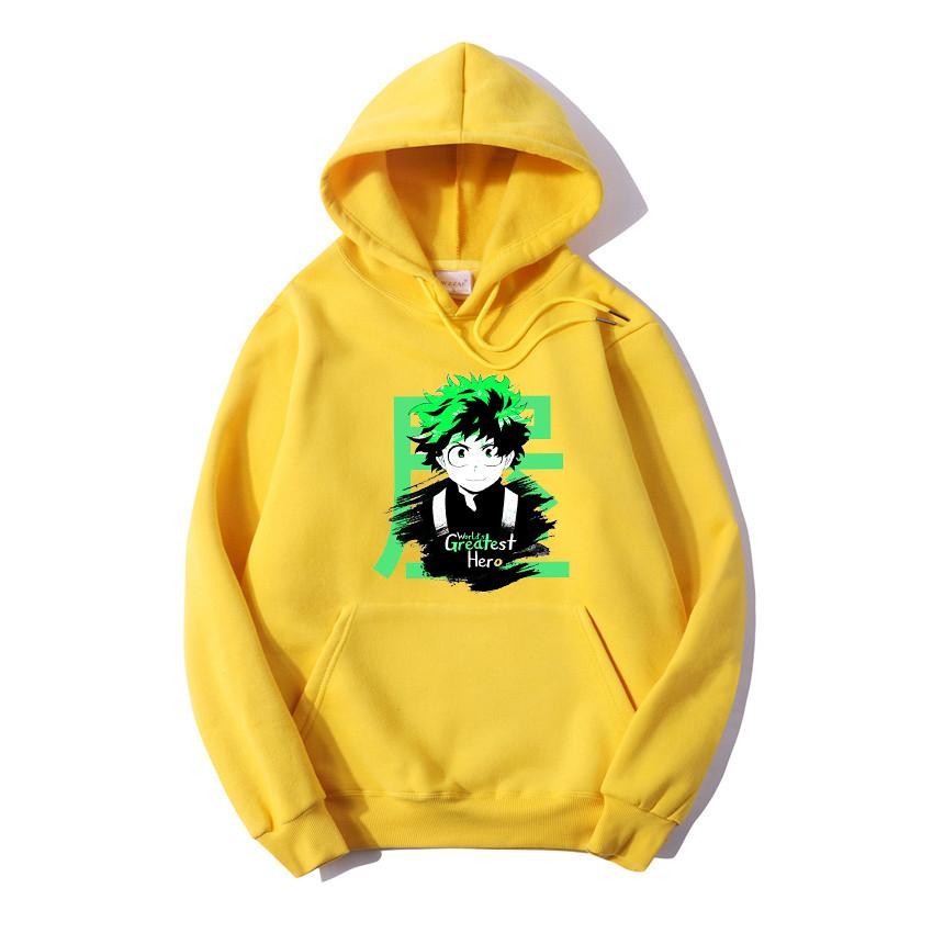 Толстовка с капюшоном «Мой герой» в стиле аниме «Мой герой академии» унисекс «Величайшая в мире» толстовка Harajuku Oversize свободный модный повседневный пуловер с капюшоном уличная одежда