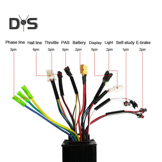 24/36/48 В 500/750 Вт 26 А Контроллер для электровелосипеда 3 режима Регулируемый бесщеточный мотор для электроскутера Велосипед Регулятор скорости Аксессуары для электровелосипеда