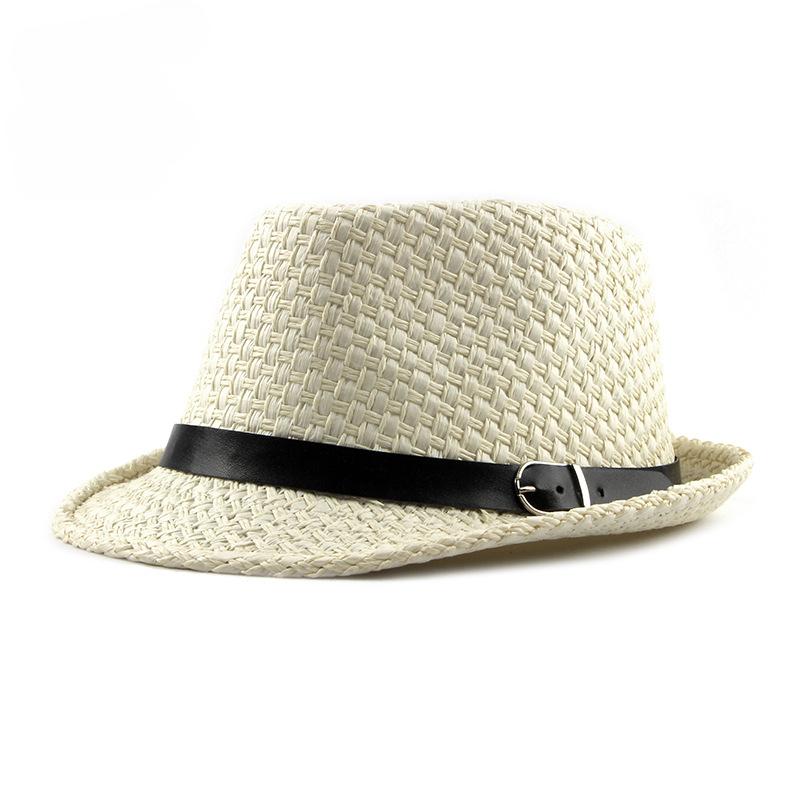 Jazz Hat Korean Fashion Simple Sun Hat Women's Summer Sunscreen Breathable Straw Hat for Men