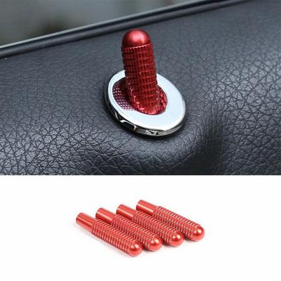 Подходит для Benz GLK 2009 2010-2015 Красная алюминиевая накладка на болт фиксатора замка внутренней двери 4 шт.