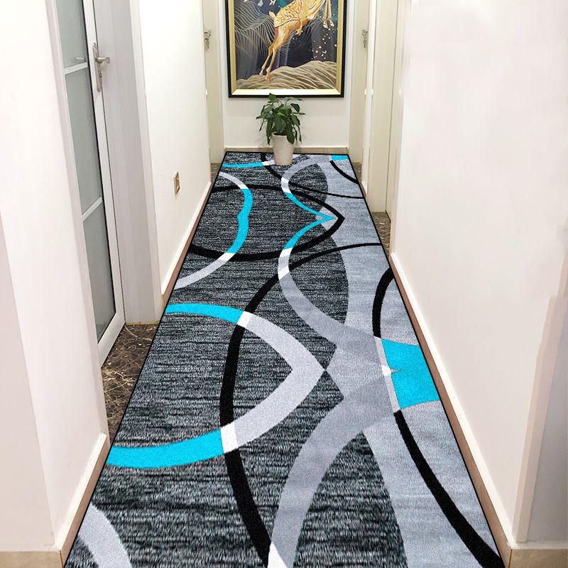 Скандинавский Светлый Роскошный Длинный Ковер для Коридора Геометрический Декор Ковровая Дорожка для Холла Напольные Коврики Ковры для Прихожей Противоскользящие Коврики для Комнаты Прикроватные Коврики
