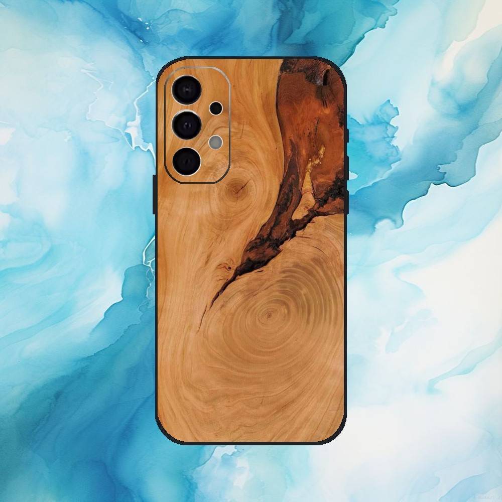 Wood Grain Phone Case For Samsung S 25,24,23,22,30,21,10,9,Ultra,Plus,Lite,FE,4,5 G Soft Black Case
