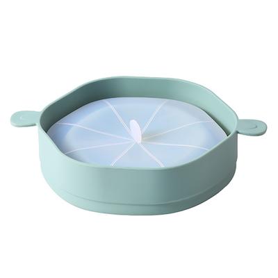 Силиконовая складная миска для попкорна в микроволновой печи с ручками для крышки, можно мыть в посудомоечной машине