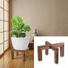 Pine Wood Flower Pot Rack Brown Wood Grain Cross Display Stand Tabletop Plant Shelf  Living Room