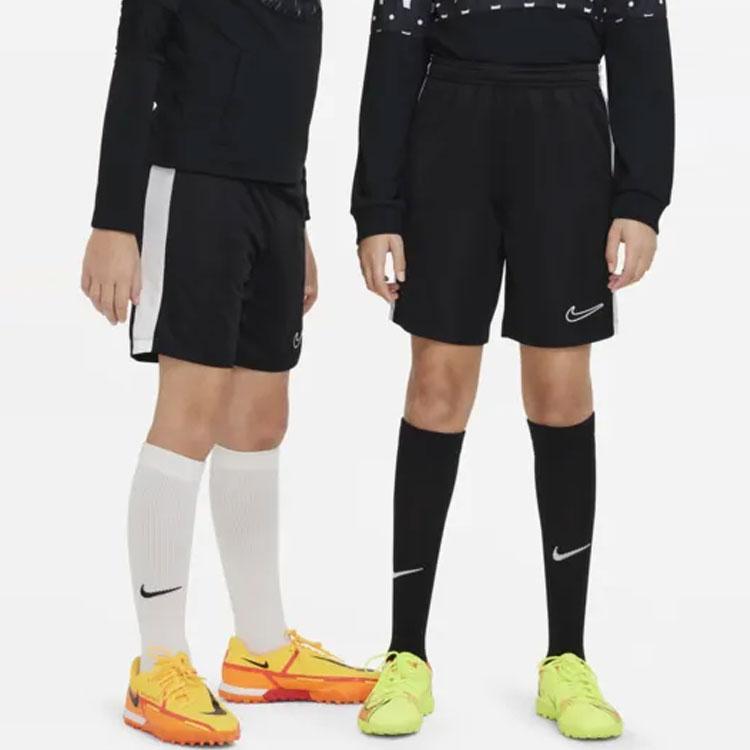 Nike Шорты детские Dri-FIT Academy 23 с цветным блоком и логотипом, прямые, черные DX5476-010