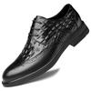Узор крокодила Оксфорд платье мужская обувь деловой моды дизайнер свадебные формальные туфли из натуральной кожи для мужчин оригинальная ручная работа