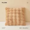 1pcs Faux Fur Solid Color 3D Soft Warm Plush Throw Pillow Covers For Living Room Sofa Bedroom Home Room Decor
