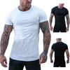 Men's Slim Fit Solid Color Round Neck Short Sleeve T-Shirt Tops