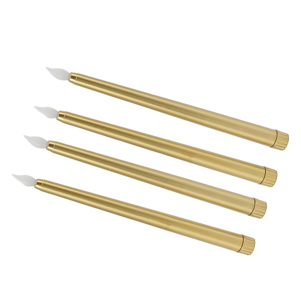 4 шт. светодиодных свечей без дыма, без пламени, безопасные, экологически чистые, теплый свет, электрическая светодиодная конусная свеча