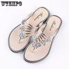 Women Peep Toe Sandals High Quality Slippers Anti Skid Flip Flops Crystal Female Summer Large Size Casual Beach Footwear
