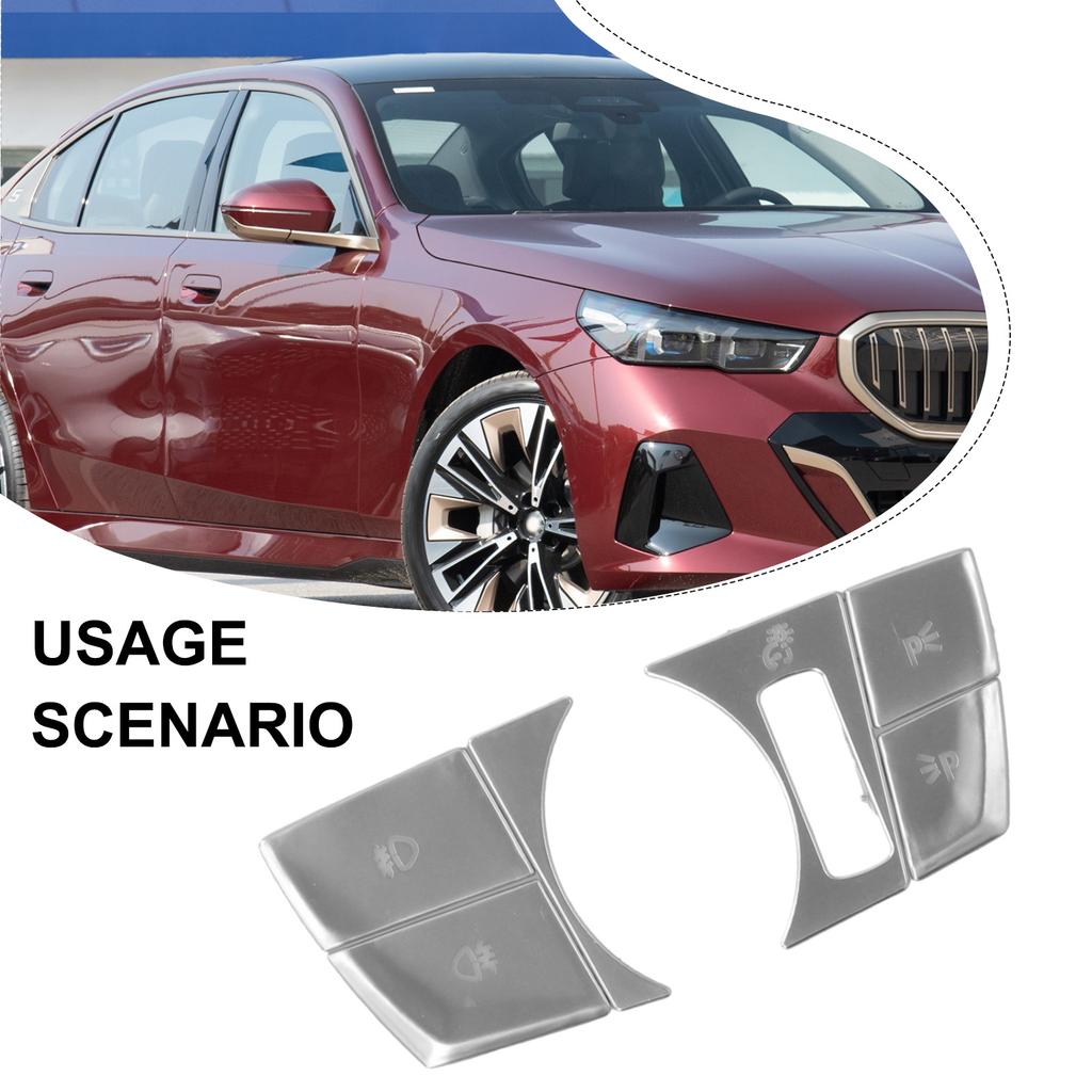Brand New Switch Button Trim Car Accessories 6 Pcs Auto Styling For Left-hand Drive Headlight Switch Button Trim