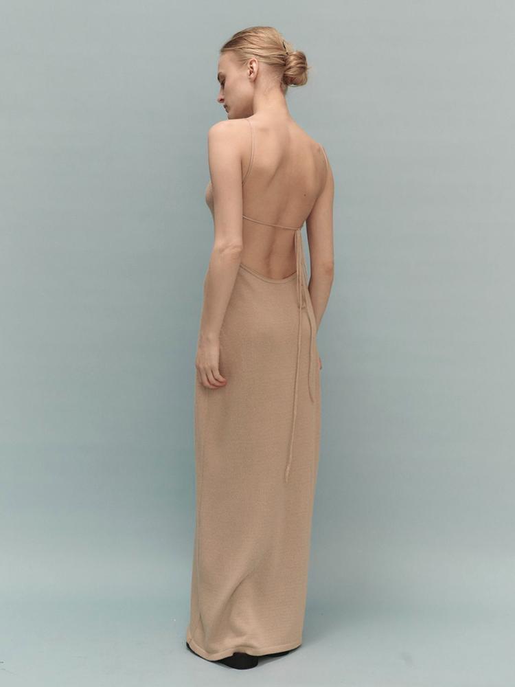 EDOLYNSA Лето 2024 года, сексуальное вязаное платье с открытой спиной, без рукавов, пляжное платье макси, купальник, бикини, накидки, элегантный праздничный облегающий наряд K8