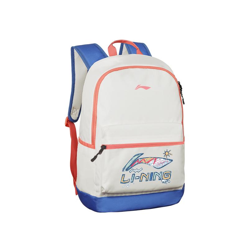 New LiNing Polyester Backpack Regular Unisex White Blue ABSV313-39