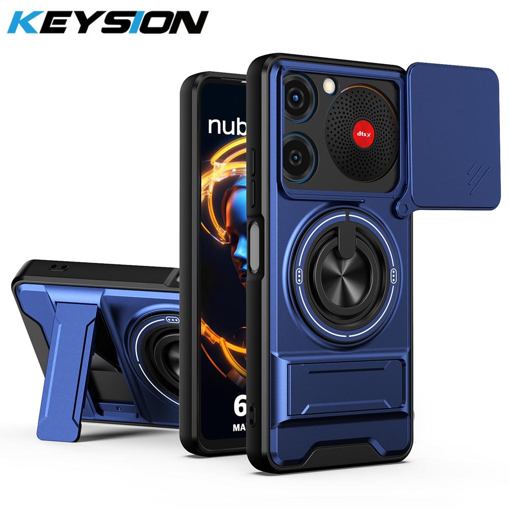 KEYSION Магнитный чехол для телефона для ZTE nubia Music Защита камеры-слайдера Вертикальная подставка Ударопрочная задняя крышка для Nubia Music