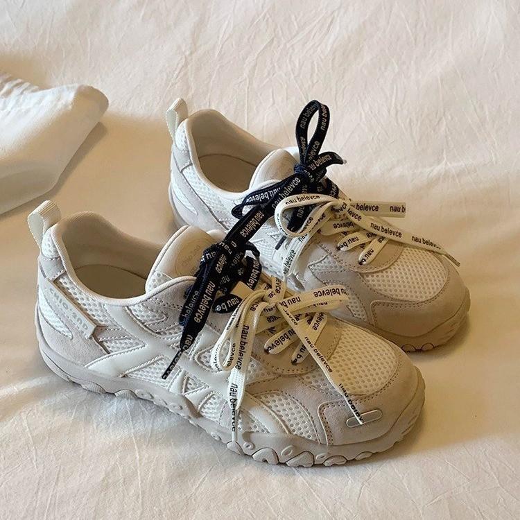 thick-soled Forrest Gump shoes women's 2025 new summer mesh soft-soled retro German training shoes versatile casual sports shoes