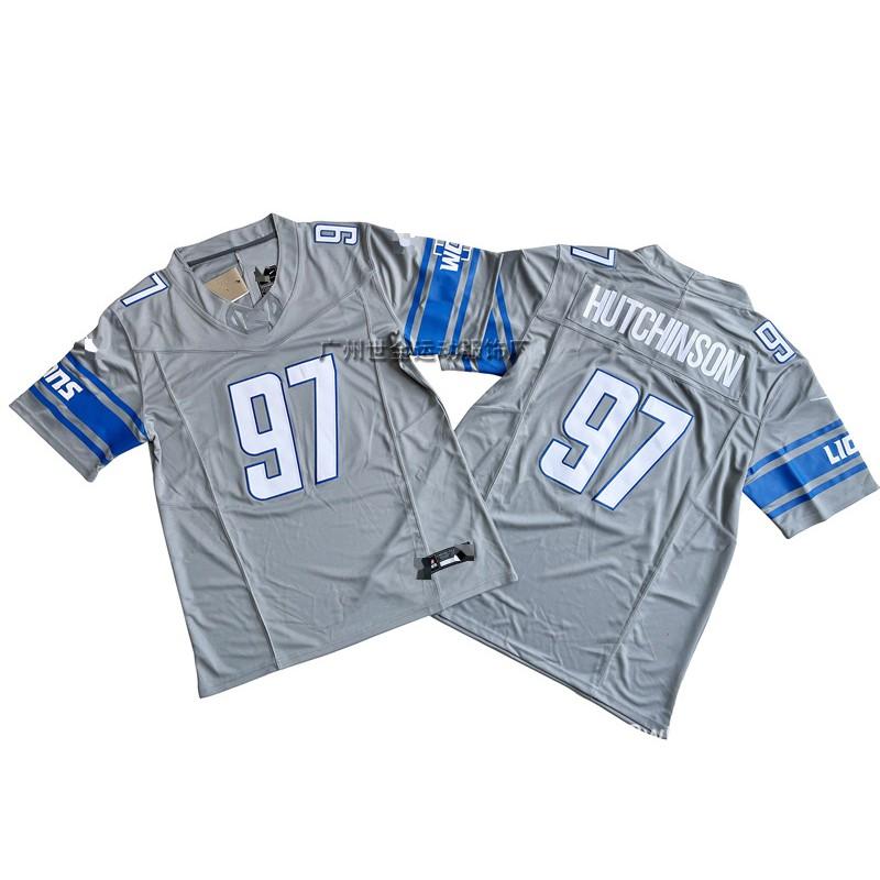 Mens American Football Jersey With Embroidered Number 14 Lion Team Design Cotton Blend Unisex Sportswear Training Game