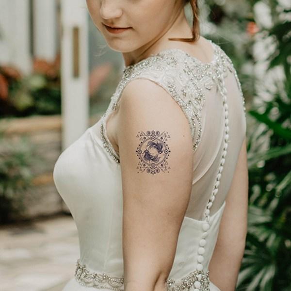 Полуперманентная настоящая маленькая наклейка для тату Dinatori версия 2 4 листа, GZ-021, 8 шт.