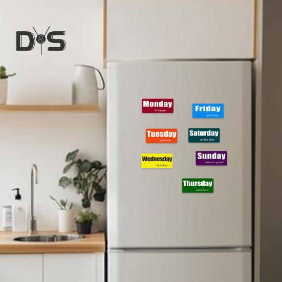 7 шт./компл. магнит на холодильник с днями недели, красочный будний день, выходные, магнитный указатель даты, белая доска, магнит на холодильник, украшение для дома и офиса