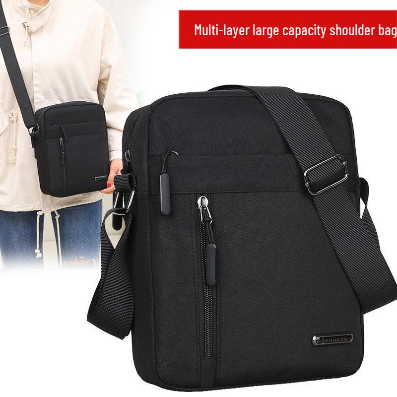Men's Nylon Business Travel Crossbody Bag - Large Capacity Korean Style Shoulder Handbag