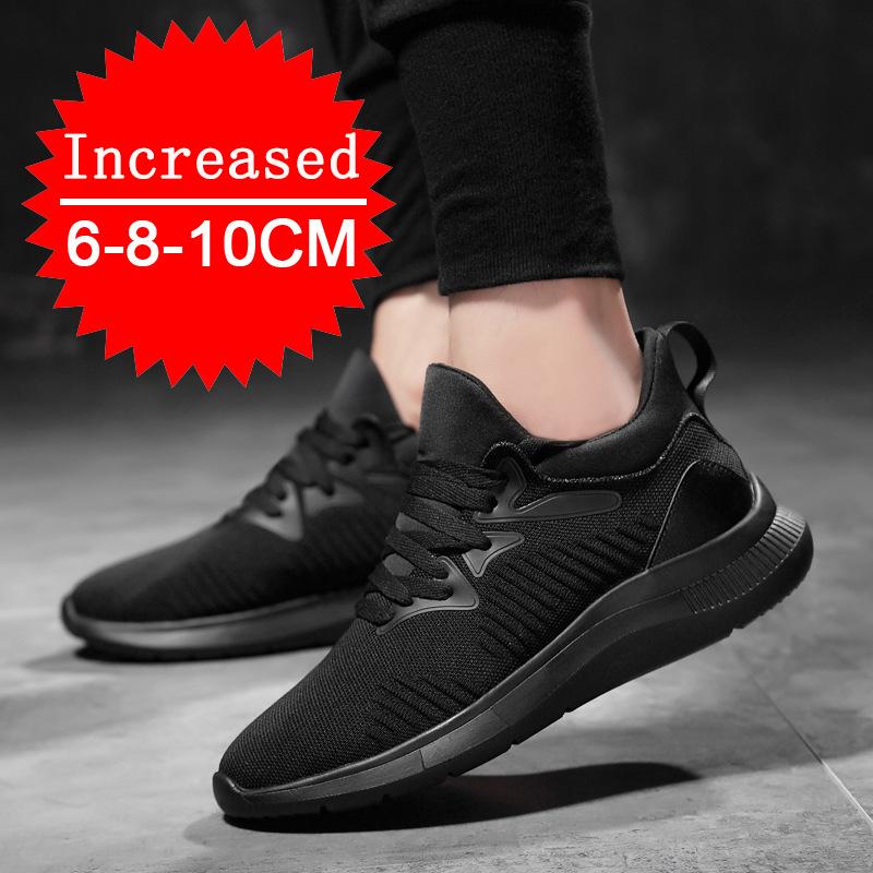 Fashion New Men Sneakers Elevator Shoes Height Increase Shoes for Men Mesh Breathable Height Increasing Shoes Man Increase Shoes 6-10CM