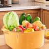 Bai Xin Si Double-Layer Plastic Vegetable & Fruit Draining Basket