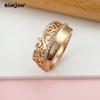 SIMJOO Кольцо из розового золота с цирконом, женское кольцо с дворцовым дизайном и короной