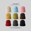 Solid Color Light Version Knitted Woolen Hat for Autumn and Winter Simple and Versatile  Face Showing Small  Warm Ear Protecting  Cold Hat