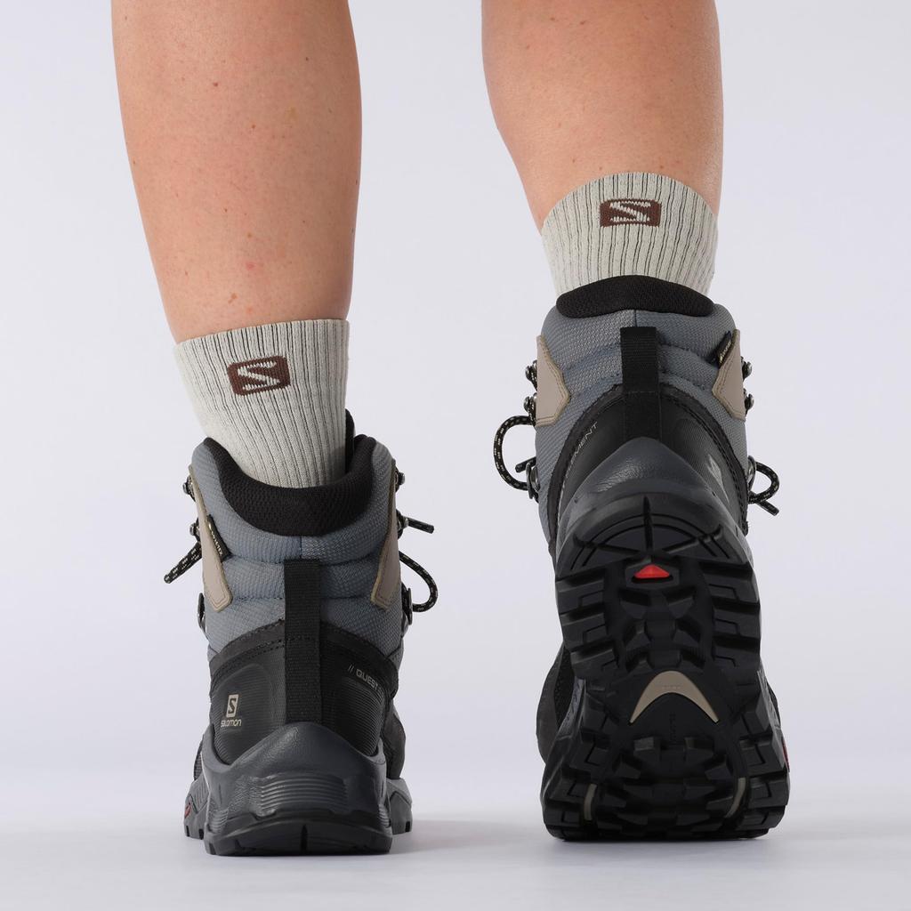 Женские ботинки для хайкинга/треккинга Salomon QUEST ELEMENT GORE-TEX, Размер L41457400, 22,5 см, EBONY/RAINY DAY/STORMY WEATHER