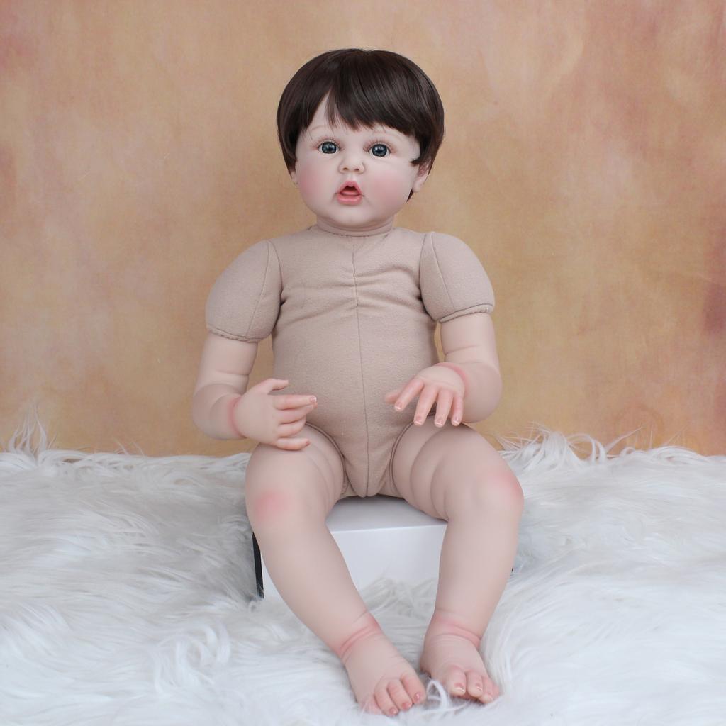 BZDOLL 60 см мягкая силиконовая кукла реборн для маленьких мальчиков для девочек 24 дюймов тканевое тело милый подарок на день рождения игровой домик игрушка