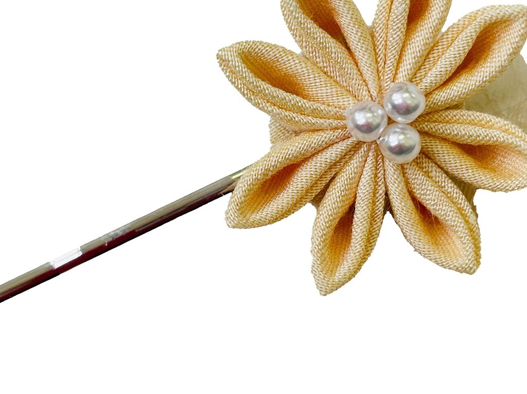 Заколка для волос Цумами-дзаику em-132 (желтый)