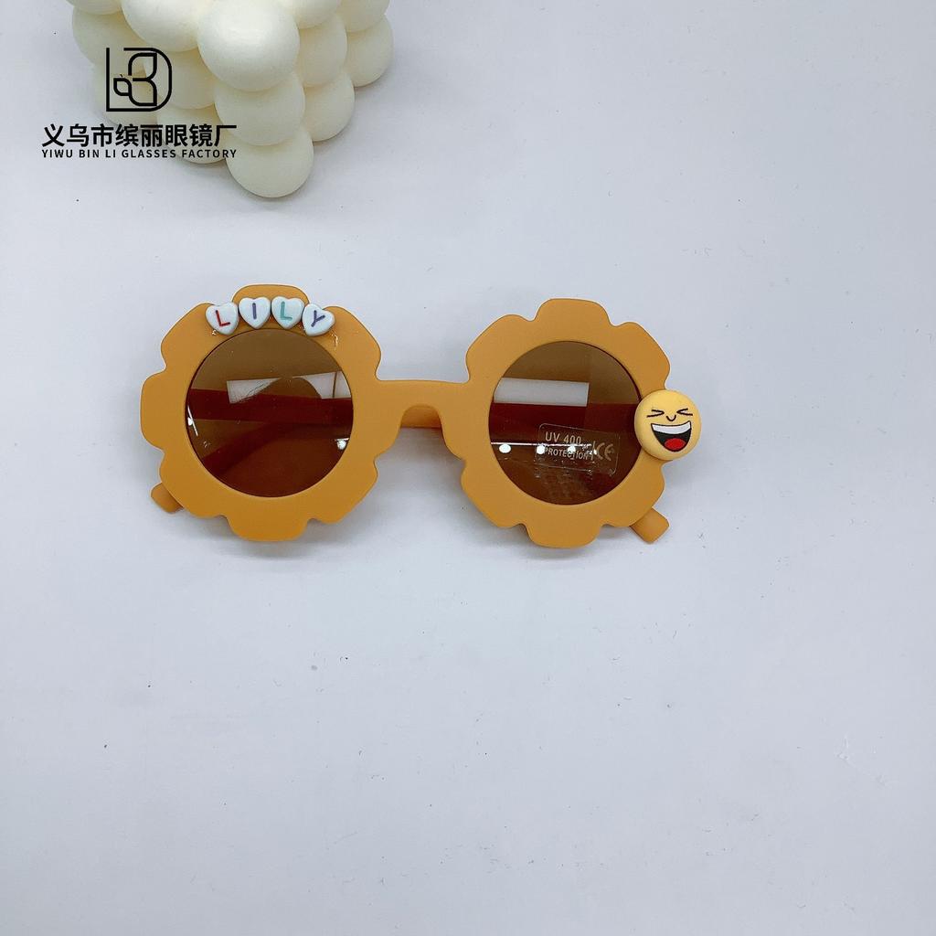 Retro Fashion Diy Baby Sunglasses Travel Sunscreen Uv Protection Expression Bag Children Sunglasses Photo Glasses
