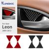 Настоящая наклейка из мягкого углеволокна для Leon 2005 2006 2007 2008 2009 2010 2011 2012 LHD RHD Автомобильная CD-панель Аксессуары для интерьера