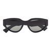 Logo Design Acetate Cat's Eye Sunglasses Women's Black