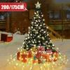 Новые светодиодные кольцевые рождественские огни для елки, украшение, гирлянда для верхушки дерева, для патио, сада, улицы, водонепроницаемые, водопад