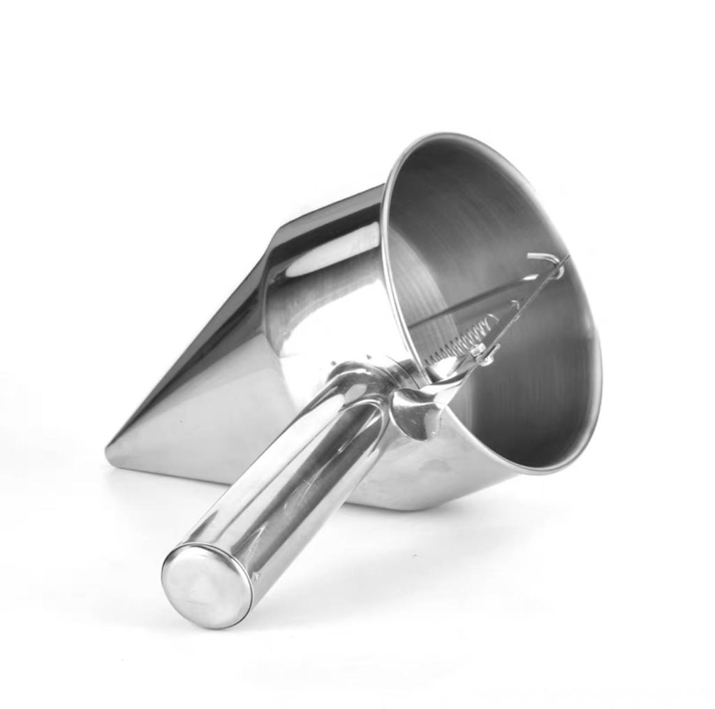 600ML Oil Bucket With Holder Stainless Steel Funnel Dispenser Cupcake Pancake Batter Octopus Ball Kitchen Baking Tools Hot Sell