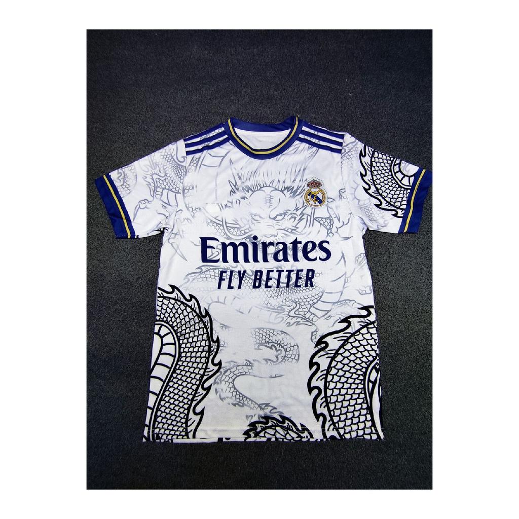 Ronaldo Dragon Dragon Patterned White Adult Football Jersey