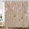 Chinese Style Flower Bird Shower Curtains Waterproof Bathroom Curtain 3d Printed Fabric With Hooks Decoration Shower Curtain