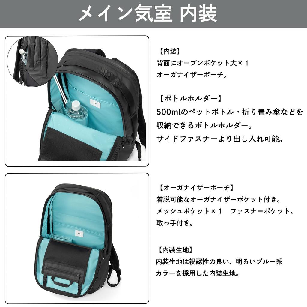 Ace Gene LaGrentis Air V Business Backpack, B4 Size, 15.6-inch PC Storage, Expandable Capacity, No. 68672