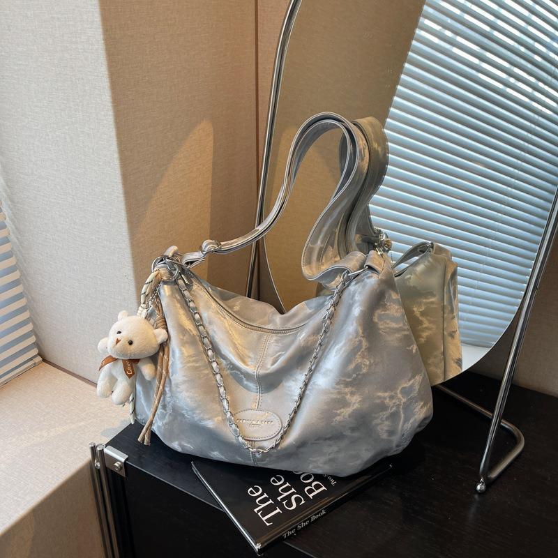 Сумка большой вместимости женская летняя новая универсальная нишевая цепочка на плечо сумка-мессенджер плиссированная сумка-пельмень