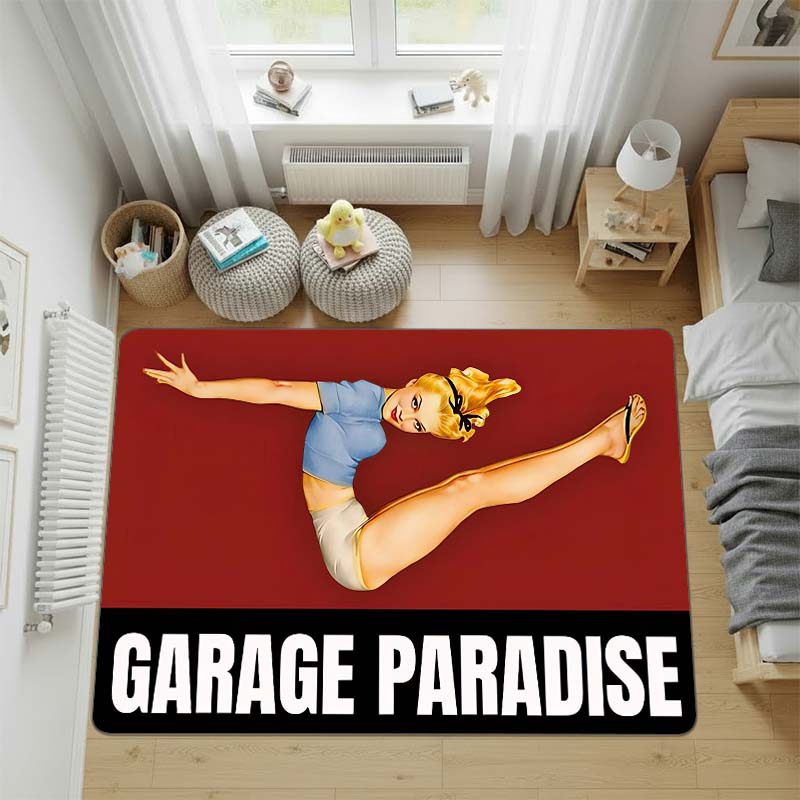 Cream Soda Black Cats Garage Paraside Japan Tokyo Streetwear Brand Rug,living Room Carpet,computer Chair Floor Mat,Entrance Mat
