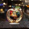 2D Flat Acrylic Apples Fantasy Worlds In Apples Ornament Desktop Decoration Apples for Living Room Bedroom Shelf Cabinet Decor