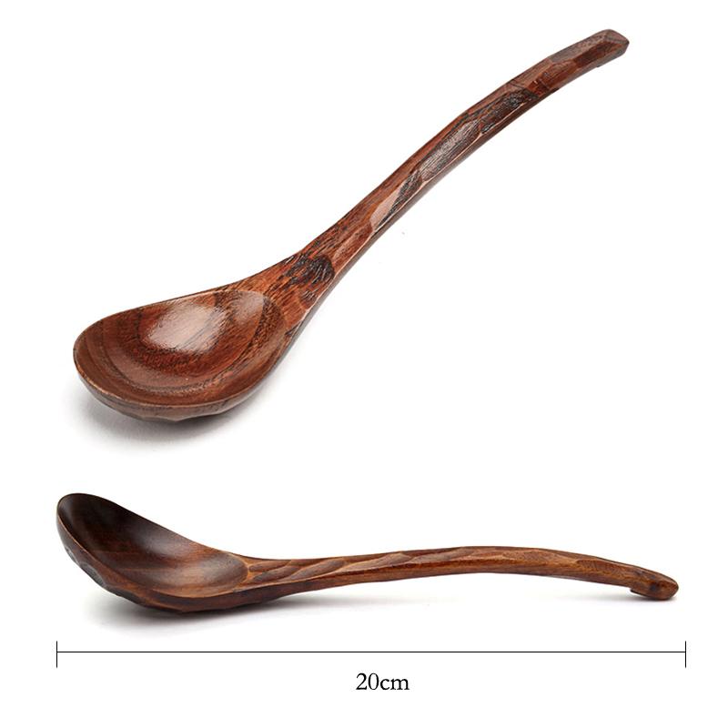 4 шт. деревянных ложек, большой набор суповых ложек, деревянная ложка с длинной ручкой, половник для супа, столовая ложка, совок, столовая посуда, деревянная кухонная утварь